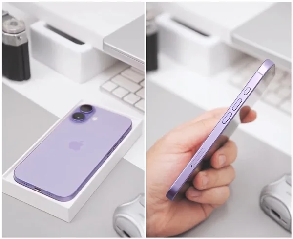 果粉一眼认出是新款！iphone 17机模紫色开箱上手