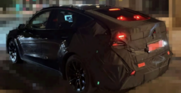新款特斯拉model y谍照,主要是期待800km的续航